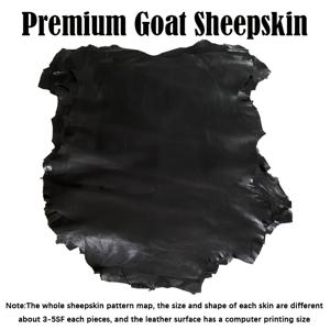 TEMU 풀그레인 블랙 양가죽 피스 - 1.5mm 두께, 자연스러운 질감, 내구성 좋은 가죽, DIY 공예, 지갑, , 벨트, 신발 제작에 적합한 정교한 핸드크래프트 소재