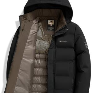 TEMU 2025년 가을 신상 남성용 탈착식 후드 재킷 캐주얼 비즈니스 두꺼운 따뜻한 겉옷