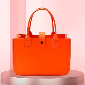 TEMU 대용량 펠트 가방, 할로윈 및 크리스마스용 토트백. 선물 가방, 쇼핑 가방, 7가지 색상으로 제공 - 여성용 토트백