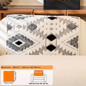 TEMU Bolly 소파 쿠션 1개, 올 폴리에스터 재질, 투톤 자카드 디자인, 인기 북유럽 소프트 벨벳 원단 커버, 사계절 내내 사용 가능한 두꺼운 숏 플러시 소파 커버, 반려동물 친화적 및 미끄럼 방지 소파 보호 커버