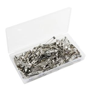 TEMU 120개 은색 안전핀, 더블 홀, 0.79인치 편리한 바핀, 웨딩 코르사지 뒷면, 공예, 재봉, 파티 및 웨딩 이름표에 적합