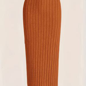 TEMU 하이웨이스트 골지 엘레강트 힙 랩핑 스커트