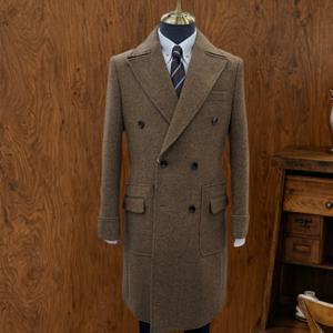 TEMU 고급 남성용 롱 코트 헤비 트wil 50 울 비즈니스