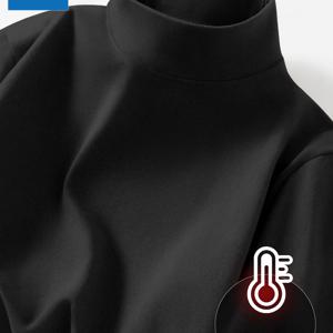 TEMU 여성용 스타일리시 다용도 하프 하이 칼라 가을/겨울 플리스 베이스 레이어, 핏 좋은 따뜻한 속옷, 빈티지 칼리지 스타일 레이어링 탑