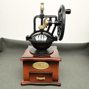 TEMU 비식품 접촉 창의적인 커피 그라인더 뮤직 박스, 빈티지 핸드 크랭크 디자인, 홈 데코 및 데스크탑 아트 피스 기능성 결합. 시뮬레이션된 커피콩 분쇄 모양, 휴일 또는 생일 선물로 적합