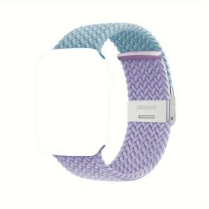 TEMU 남녀 모두에게 적합한 투톤 직조 버클 시계 밴드. 스타일리시한 대비되는 탄성 스트랩, 조절 가능한 버클, 부드러운 나일론 손목 밴드가 특징입니다. 38/40/41/42/44/45/49mm 사이즈의 Apple Watch 밴드와 호환되며 작동합니다.