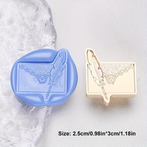 TEMU 1개 왁스 실 스탬프, 새로운 패턴 졸업 시즌 시리즈, 봉투, 책, 학사모, 학사복, 왁스 실링, 수제 선물 포장 장식 DIY 컬렉션 프린팅