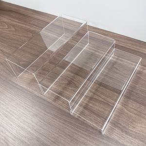 TEMU 투명 아크릴 U자형 수납 랙 3개 세트, 테이블 상판에 화장품을 보관하고 전시하는 레이어형 정리함, 수집품을 전시하는 스탠드