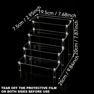 TEMU 탄력 있는 아크릴로 제작된 투명 다기능 디스플레이 스탠드 1개. 물에 강하고 튼튼합니다. 투명한 선반은 향수, 립스틱 등을 효율적으로 정리합니다. 빈번한 사용에 적합합니다.