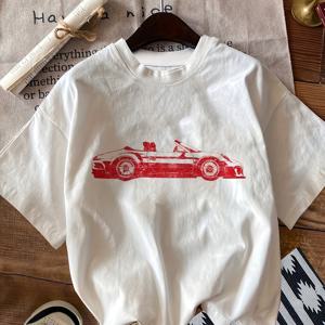 TEMU 여성용 화려한 패턴 프린트 패션 스포츠 라운드넥 반팔 티셔츠 스웨트셔츠