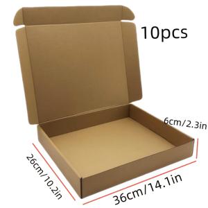 TEMU 14.1*10.2*2.3인치의 대형 골판지 상자. 소규모 비즈니스 우편 포장에 필수적이며 책, 선물, 공예품, 전자 제품 및 문구 샘플 보관에 적합합니다.