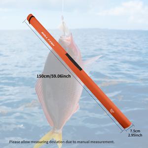 TEMU ROLLFISH 43.34/49.21/53.15/59.06/61.02인치 튼튼한 낚싯대 휴대 케이스, 삼각형 미끄럼 방지 하드 쉘, PP 재질