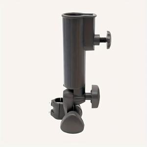 TEMU 골프 우산 스탠드 - 튼튼한 PP 소재로 제작된 우산 홀더, 블랙 색상, 설치를 위해 드릴링 필요. 골프 용품, 골프 가방 카트 부품