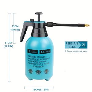 TEMU 1개, 페르시안 블루 압력 스프레이 병 – 세련된 핸드헬드 식물 미스터, 정교한 공예 & 다양한 스타일
