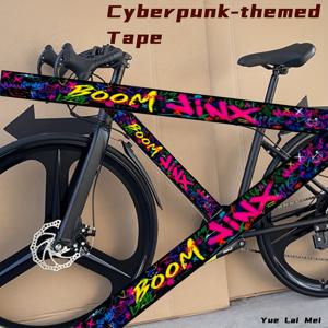 TEMU 사이버 메카 테마 테이프 | 튼튼한 플라스틱, 자가 접착, 자동차, 어항, , 자전거, 컴퓨터, 태블릿에 적합, 매니아 및 사이클링 애호가에게 이상적