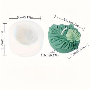 TEMU 실리콘 잎 모양 비누 몰드 - 1개, 수제 아로마 캔들 석고 공예 몰드, 장식 몰드 도구