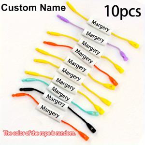 TEMU 재사용 가능한 이름표가 달린 다양한 수량으로 구매 가능한 흰색 간편 튜브 신발. 물병, 가방, 펜, 우산 등에 라벨링에 완벽합니다. 태그는 제거 가능합니다.