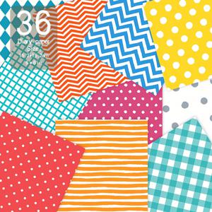 TEMU 36장 스크랩북 용지, 6×6 인치, 다이어리 스크랩북 용품, 아트 크래프트 패턴 용지, 스크랩북용 카드스톡 용지, DIY 장식 배경 카드 만들기 용품 - 컬러