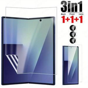 TEMU 삼성 갤럭시 Z Fold7 5G 전면 하이드로겔 필름 ZFold7 ZFold 7 폴드 7 2025 카메라 스크린 보호기 3in 1 강화유리
