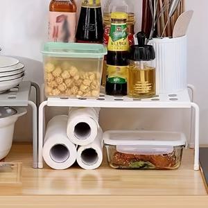TEMU 다기능 수납 랙, 주방 싱크대 밑 선반, 독립형 다층 수납 랙, 욕실 캐비닛 정리함, 조리 기구 및 조미료 잡화 정리함 (블랙 및 그레이 색상으로 제공), 다용도 랙