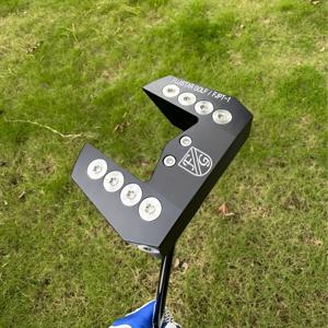 TEMU FUJISTAR FJPT-1 망치형 밸런스드 골프 퍼터 1개, 양쪽에 각각 8개의 베이스 나사와 1개의 추가 나사가 있는 완전 CNC 가공, 클럽페이스의 자동 밸런스 조정 및 얼라인먼트 복원을 위해 설계되어 퍼터를 더 안정적으로 만듦, 블랙, 블루, 그린 색상 선택 가능