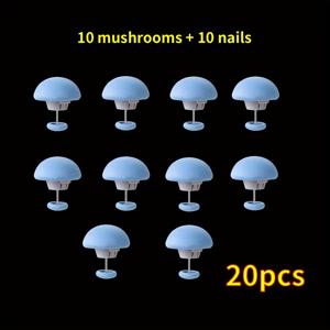 TEMU 20개입 버섯 모양 퀼트 고정 장치 | 자동 바늘 불필요, 미끄럼 방지, 재사용 가능, 간편한 세척, 퀼트, 다운 커버, 시트, 담요, 커튼, 슬리퍼, 양말에 적합 - 혼합 색상, 폴리프로필렌 소재