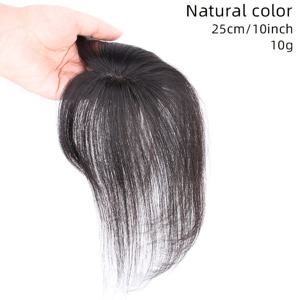 TEMU 5x5CM 인모 프론트 레이스 가발 | 흰색 머리카락을 위한 여성용 상단 커버, 볼륨감, 자연스러운 앞머리가 있는 헤어