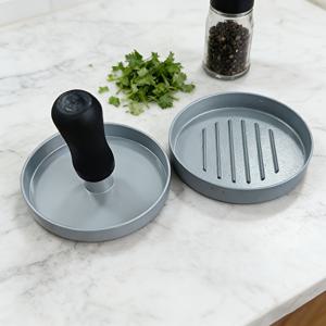 TEMU 햄버거 패티 압착기, 논스틱 알루미늄 버거 몰드 (굽이 있는 표면) - 원형 버거 압착기, 집에서 만드는 소고기/닭고기 패티, 그릴, 주방 베이킹 도구에 적합