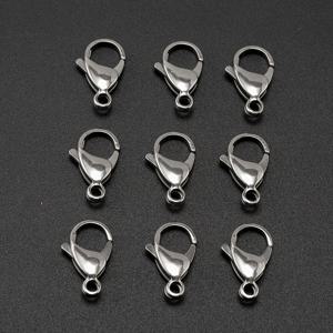 TEMU 9mm-19mm 스테인리스 스틸 로브스터 걸쇠 30개/20개입, 304 로브스터 클로 걸쇠는 팔찌 및 목걸이 후크 체인 잠금 장치에 적합하며, 10mm/11mm/12mm/13mm/15mm/16mm/17mm 사이즈의 주얼리 제작 부품으로 사용 가능