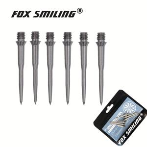 TEMU FOX SMILING 3/6개입 다트 스틸팁 32mm 교체형 스테인리스 교체용 다트 니들 포인트