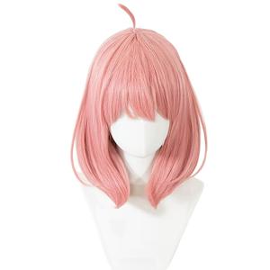 TEMU 30cm 고온 합성 가발, 코스프레용 남녀 공용, 핑크 보브 헤어스타일에 두피 포함, 파티, 코믹 컨벤션, 크리스마스, 할로윈 등 행사에 적합