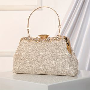 TEMU 패션 연회 클러치, 우아한 여성 핸드백, 치파오 백, 웨딩 백, 시어머니의 이브닝 파우치