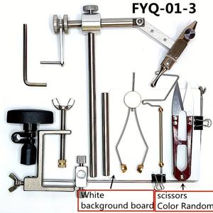 TEMU 스테인리스 스틸 플라이 타이잉 바이스 - 360° 회전 가능한 손잡이, 송어 & 연어 낚시 미끼용, 조절 가능한 그립