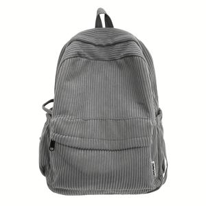 TEMU 새로운 가을/겨울 코듀로이 여성 백팩, 다용도 캐주얼 스트리트 출퇴근 가방, 스타일리시한 멀티 포켓 학생 백팩