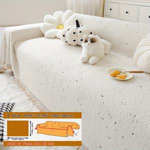 TEMU 1개 쉐닐 플러시 소파 커버, 따뜻하고 두꺼운 소파 커버, 사계절용 범용 가구 보호 커버, 침실, 사무실 및 거실 홈 데코레이션에 적합, 미끄럼 방지 세분화 소파 커버