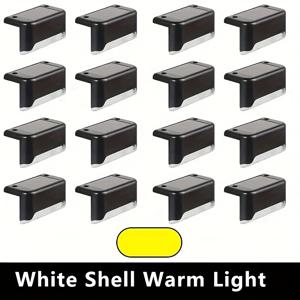 TEMU 16개 태양광 데크 세트, 울타리에 태양광 설치를 위해 설계됨, 현관, 계단, 발코니, 데크, 마당, 정원, 파티오, 수영장 장식, 축제 장식, 할로윈 및 크리스마스에 적합