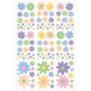 TEMU 9장/138개 봄 창문 스티커, 유리용 꽃 스티커, 냉장고 데칼 장식, 양면 창문 스티커, 홈 오피스 액세서리 파티 용품