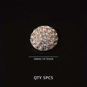 TEMU 장식 메탈 버튼 5개, 고급스러운 원형 버튼, 코트 및 재킷용 다용도 장식 버튼, 18mm 및 23mm로 제공