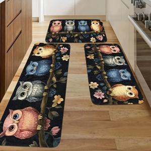 TEMU 2/3개 새총 주방 매트 세트, 가벼움, 세탁기 사용 가능한 폴리에스터 매트, 및 단색 디자인, 부드러운 플란넬 니트 소재, 침실, 세탁실, 거실, 식사 공간 및 욕실에 적합