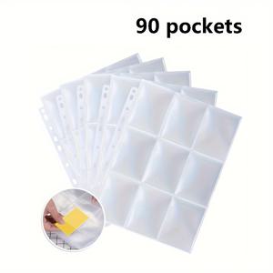 TEMU 90포켓 카드 슬리브 및 A4 바인더 파우치 - 2, 3, 또는 4 링 바인더와 호환, 스포츠 및 아웃도어 애호가에게 이상적, 내구성이 뛰어난 PVC 소재로 제작