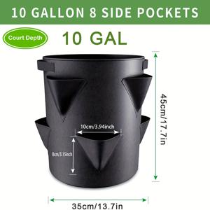 TEMU 봄 딸기 재배백 야채 심기 백 재배 화분 5/7/10갤런 가드닝백 정원 테라스 다용도 입구 용기 가방