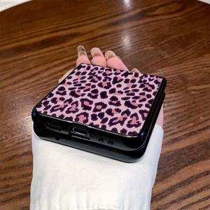 TEMU 휴대폰 케이스 - 휴대폰 케이스 - 핑크 프린트 배경 디자인, 삼성 Z Flip3, Z Flip4, W23 Flip, Z Flip5, W24 Flip, Z Flip6, Z Fold2, W21, Z Fold3, W22, Z Fold4, W23, Z Fold5, W24에 적합