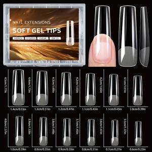 TEMU 240개 소프트 젤 네일 팁, 하프 매트 풀 커버리지 특징. 이 프레스온 네일은 아몬드, 스퀘어, 코핀 모양으로 제공되며 얇은 앞면과 두꺼운 뒷면이 있습니다. 여성 매니큐어에 이상적입니다.