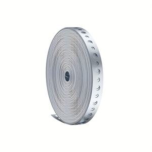 TEMU 30미터 높이 아연 도금 철 코일, 17.5mm 구멍 - 내구성 있는 금속 파이프 지지 및 서스펜션 스트립, 배관 프로젝트용