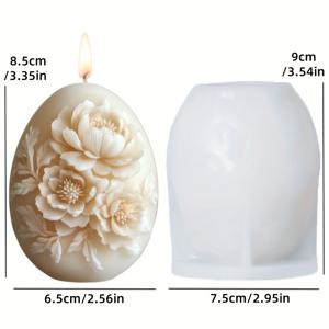 TEMU 봉오리 모양의 촛불을 위한 레진 캐스팅 몰드 (장미 디자인), 부활절 달걀 석고 레진 몰드, 부활절 선물용 장미 달걀 몰드