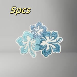 TEMU 꽃무늬 자수 패치 5개 세트, 옷/가방/모자/신발용 다림질/바느질 스티커 - 패셔너블한 니트 장식 액세서리