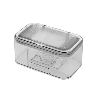 TEMU 스프링 플레이트가 있는 대용량 벽걸이형 플라스틱 습식 휴지 상자, 먼지 방지 수건 및 마스크 보관 정리함, 가정 및 욕실용, 욕실 정리함 및 보관함