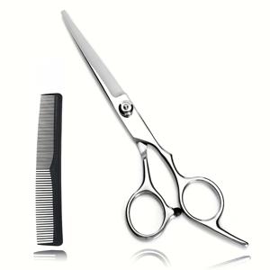 TEMU 6.5인치 스테인리스 스틸 이발 가위 남녀 공용, 살롱 및 가정용으로 적합한 전문가용 트리밍 가위 키트, 정확한 절단을 위한 날카로운 날
