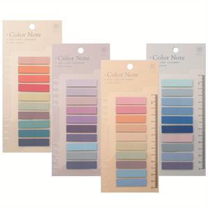 TEMU 1000/2000 접착식 라벨 북 태그 - 쓰기 가능한 모란디 스티키 노트, 투명 스티커 라벨, 붙이는 라벨, 학교 용품, 인덱스 탭, 사무용품