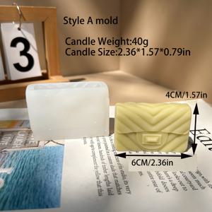 TEMU 캔들, 비누 및 레진 공예용 3D 핸드백 실리콘 몰드 - 버튼 클로저와 장식 패턴이 있는 미니 백 디자인 – 발렌타인데이 선물과 고급 홈 데코에 완벽